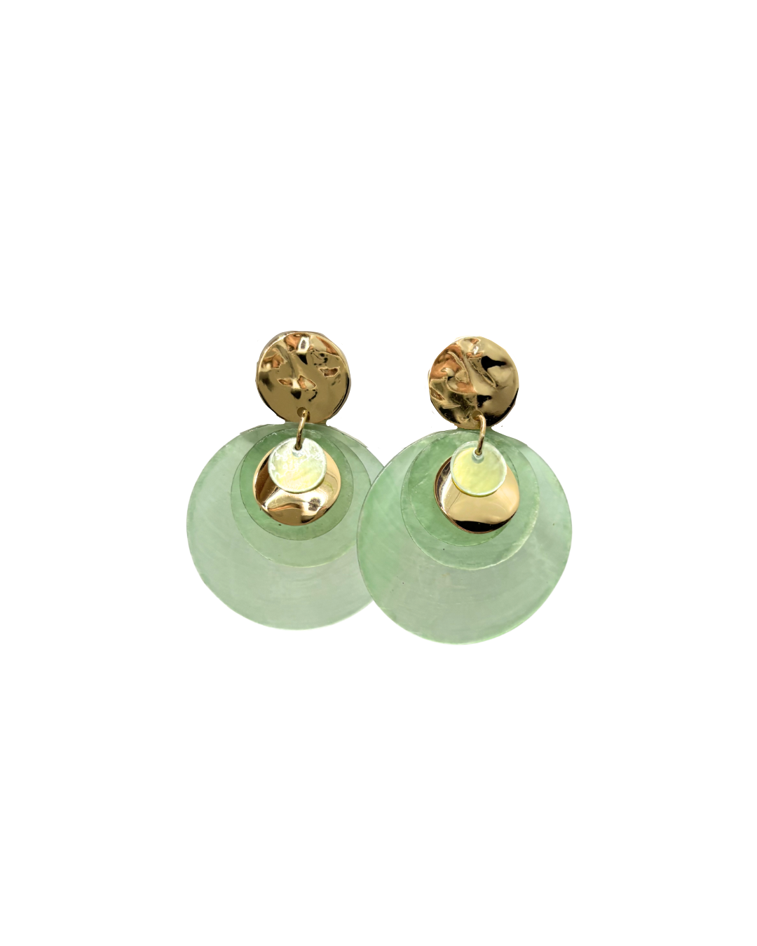 Sheer Shell Pendant Earrings