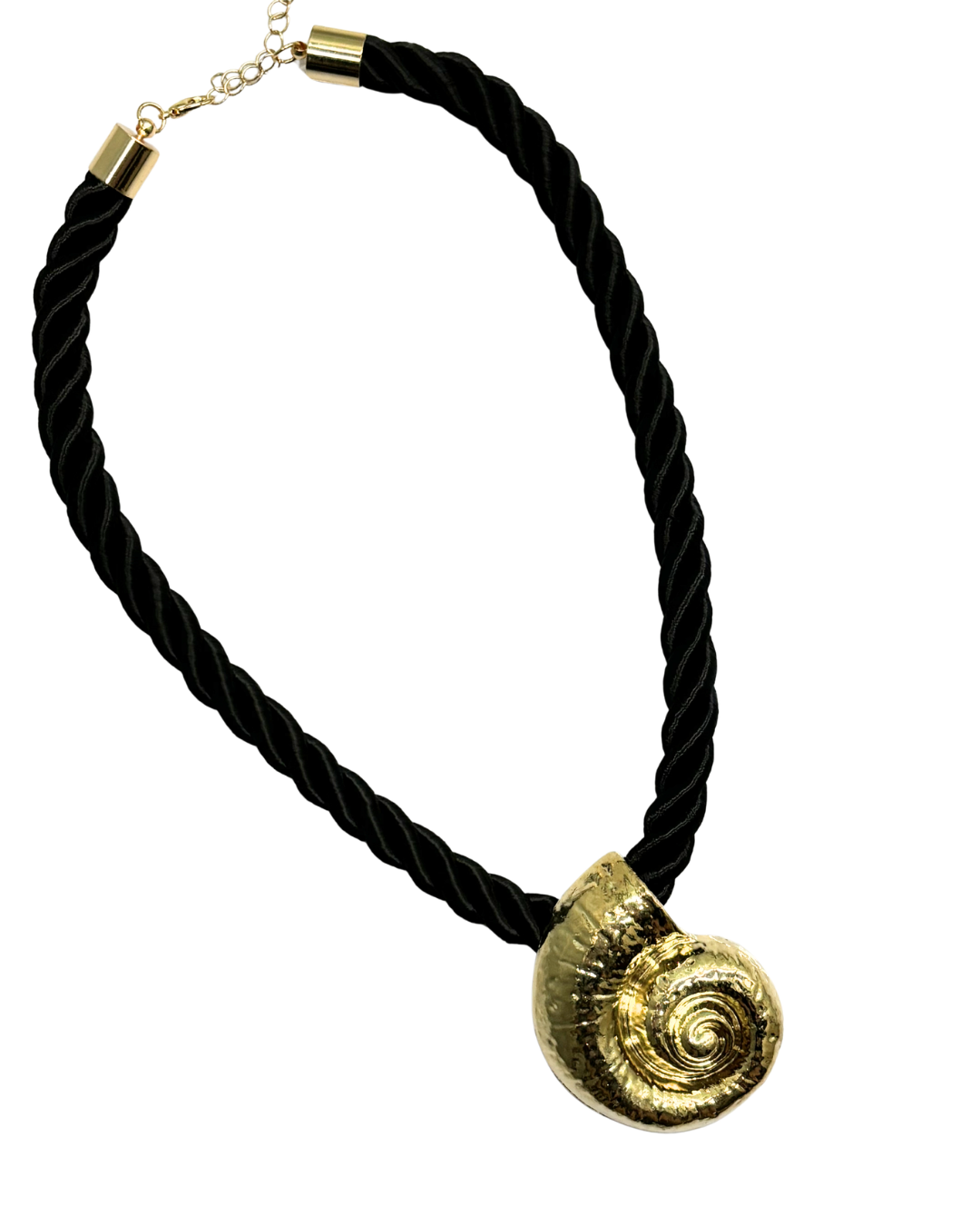 Rope Seashell Necklace in Black