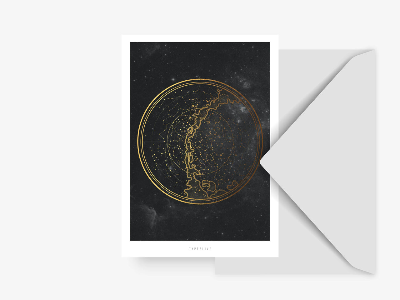 Postal del mapa estelar