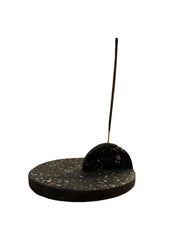 Handcrafted decorative incense holder made of eco-friendly acrylic resin and plaster, available in three chic colors, perfect for minimalist and modern decor.