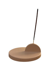 Handcrafted decorative incense holder made of eco-friendly acrylic resin and plaster, available in three chic colors, perfect for minimalist and modern decor.