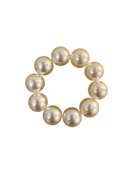 pearl coletero scrunchie elastic bracelet