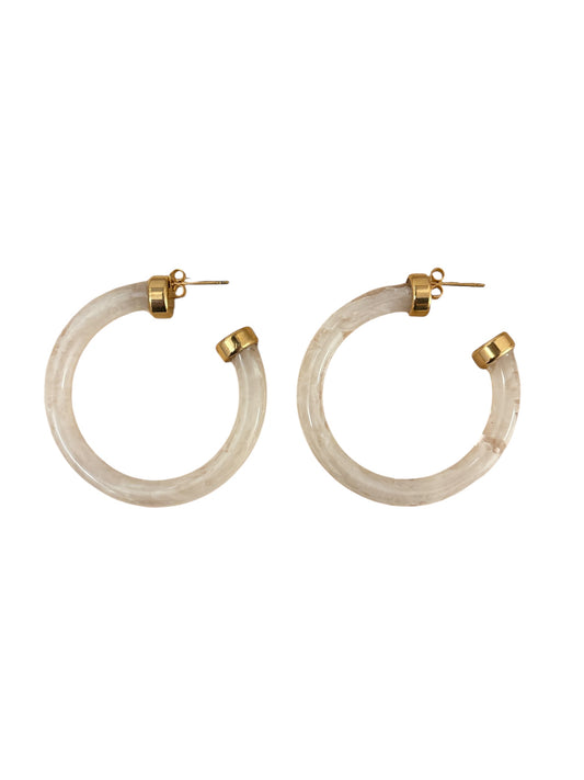 Resin Hoops in Ivory