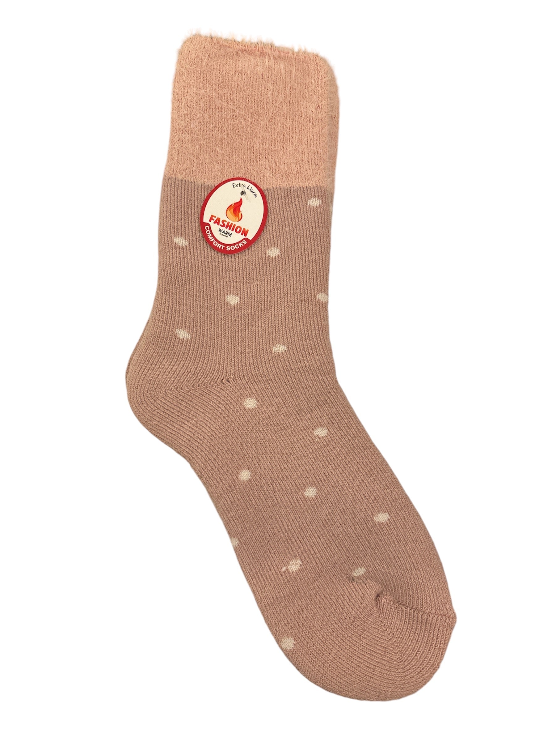 extra warm cozy socks with polka dot design