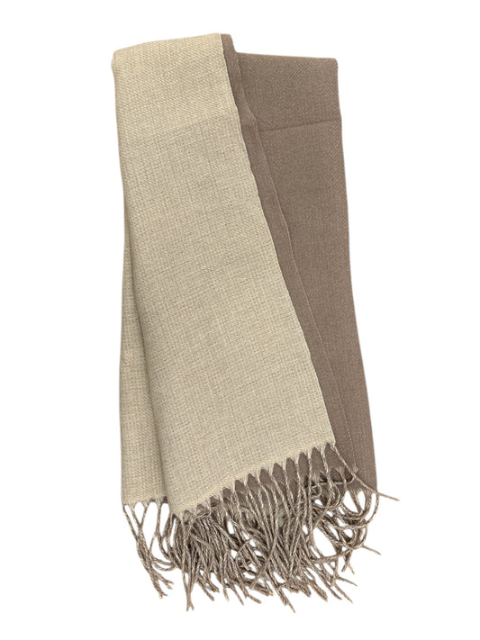 sleek, two-tone scarf in sophisticated colors