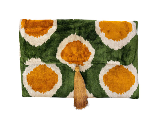 Silk Velvet Ikat Clutch-LIMITED EDITION