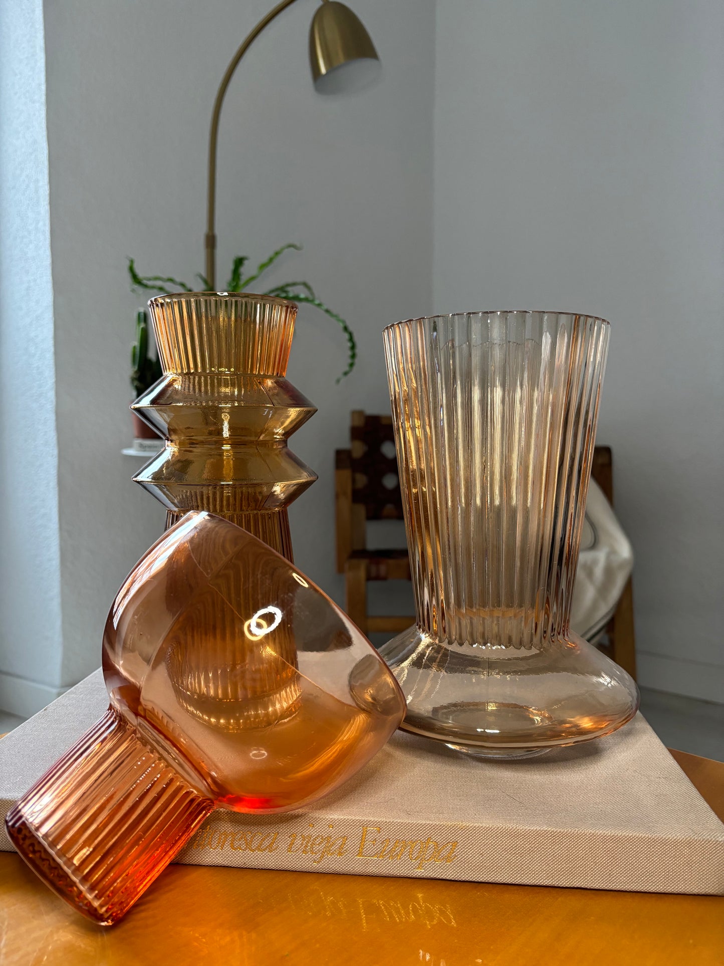 Retro Glass Vase-Rose