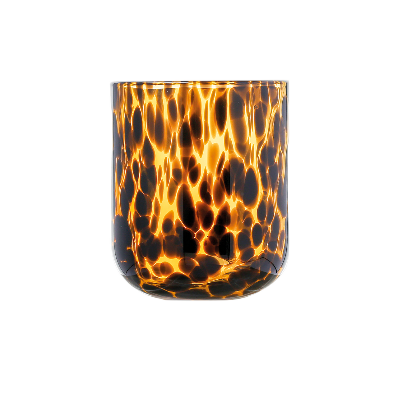 Leopard Speckled Glass Tumbler