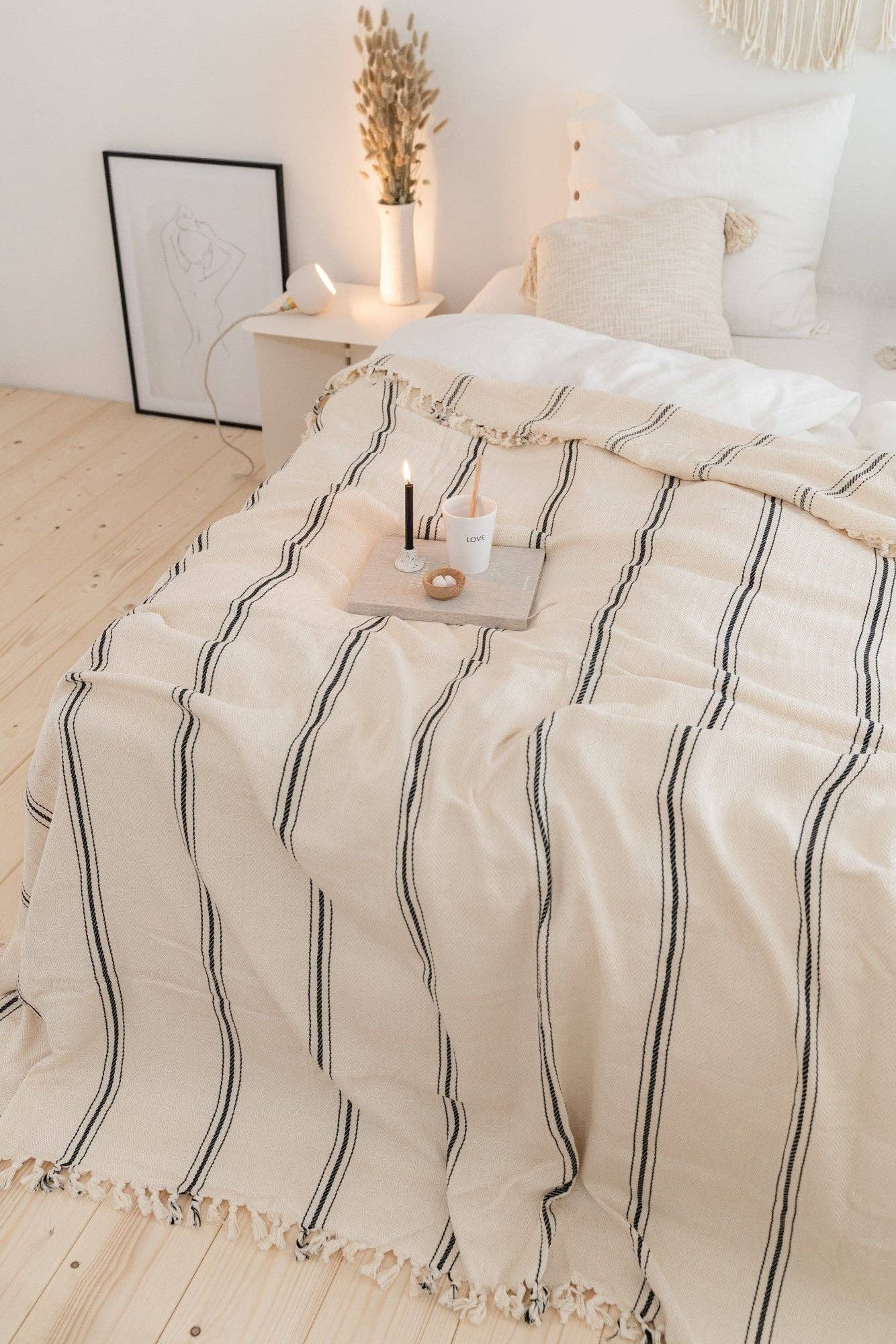 Turkish Cotton Bedspread & Throw