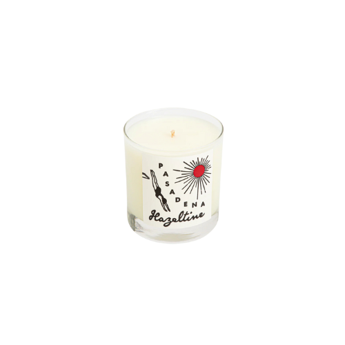 Pasadena luxury candle with amber, orange blossom, and sunblock notes, inspired by warm, sunlit days in Los Angeles.