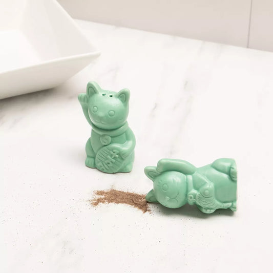 Lucky Cat Salt and Pepper Shakers