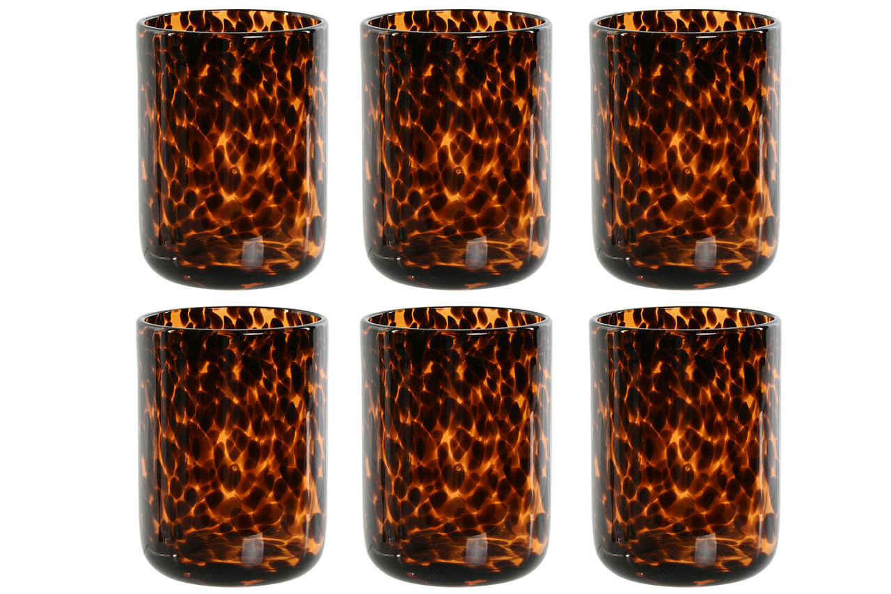 unique leopard print crystal glasses