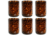 unique leopard print crystal glasses